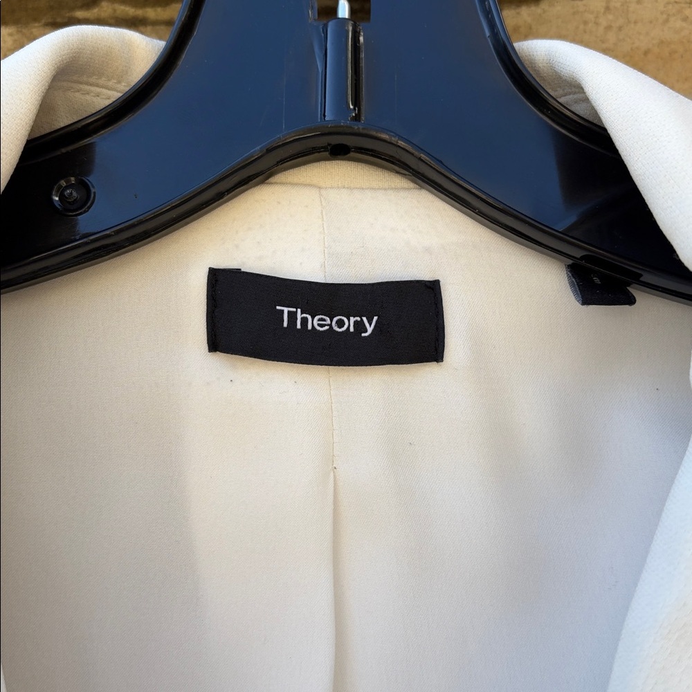 Theory Cream Double-Breasted Blazer and Pants Set - Picture 9 of 9